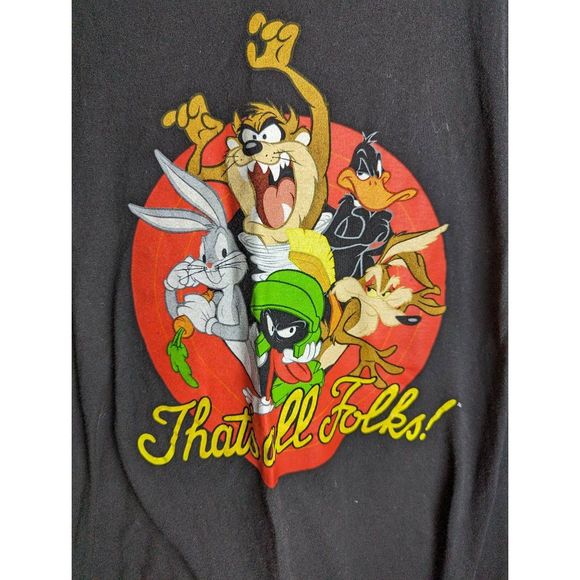 3/$18 Looney Tunes "That's All Folks" Shirt - Picture 2 of 4